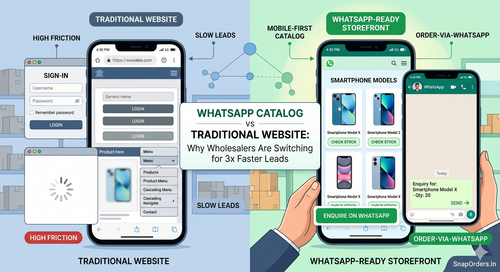 WhatsApp Catalog for Mobile Shops: Why Wholesalers Choose Hosted Stores
