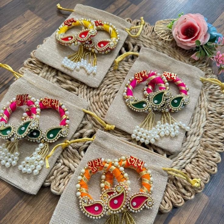 Decorative "Shubh Labh" Hanging Ring