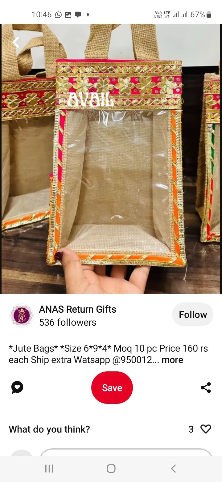 Festive Jute Gift Bag With Window