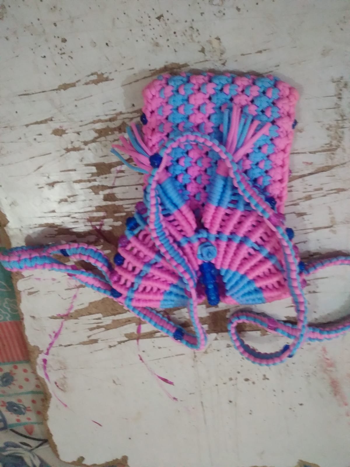 Macrame Small Pouch / Phone Bag